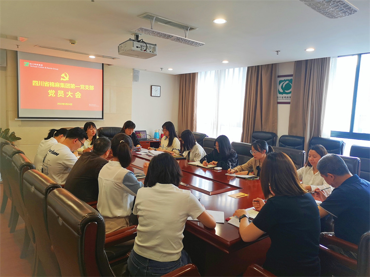 棉麻集團第一黨支部召開黨員大會暨“學思想、強黨性、重實踐、建新功”5月主題黨日